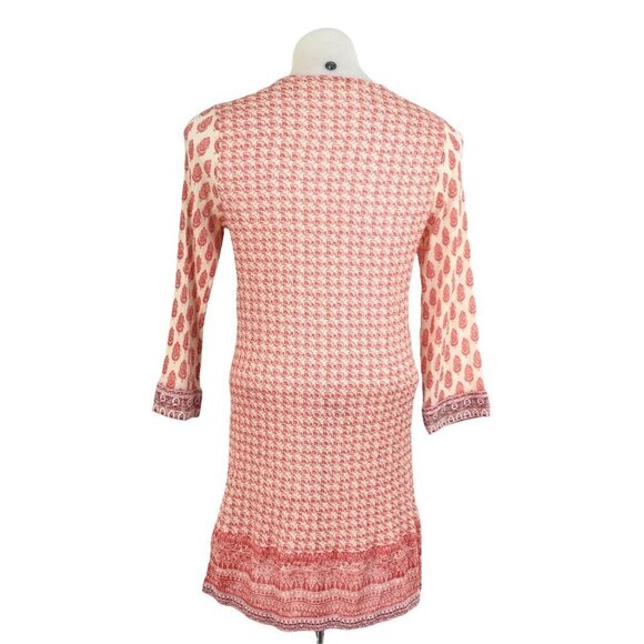 Soft Joie Daria Boho Floral Print Dress White Coral Summer Multi Size XS - Picture 4 of 8